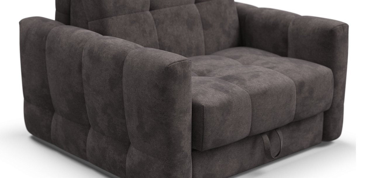 Босс Слип кресло-кровать Велюр Алькантара серый