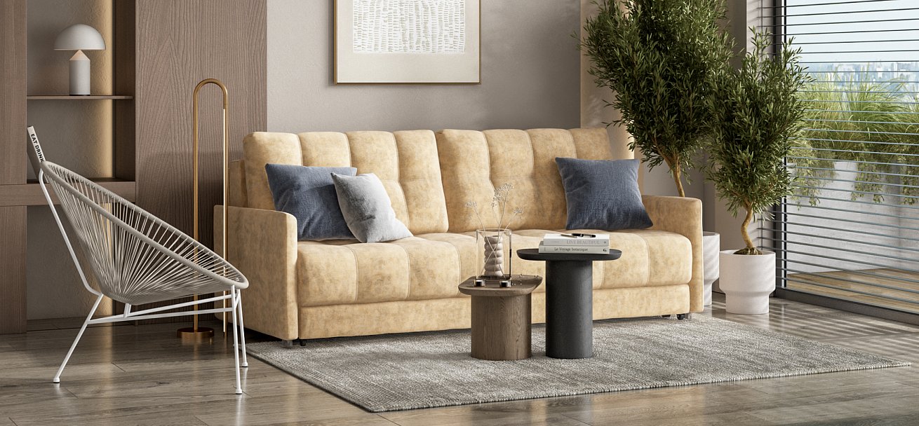 Диван BOSS 2.0 LOFT Велюр Роял шампань