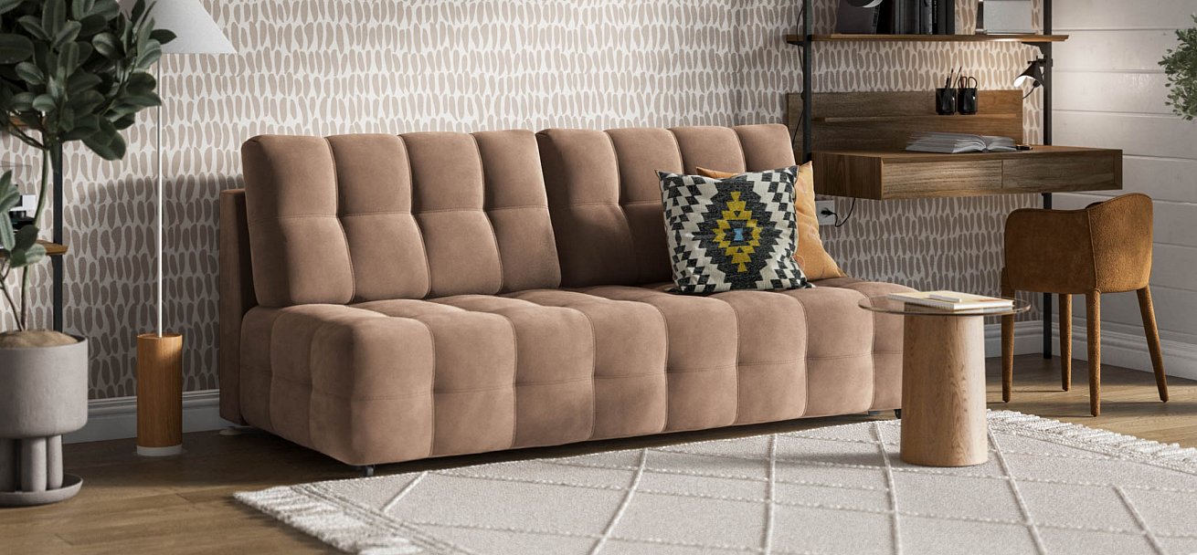 Диван BOSS 2.0 MINI велюр Monolit мокко