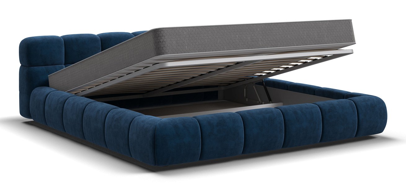 Кровать Босс Дрим 180*200 Про велюр Monolit синяя