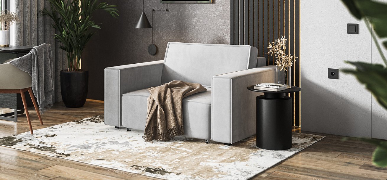 Кресло BOSS SOFT MODOOL велюр Monolit сталь