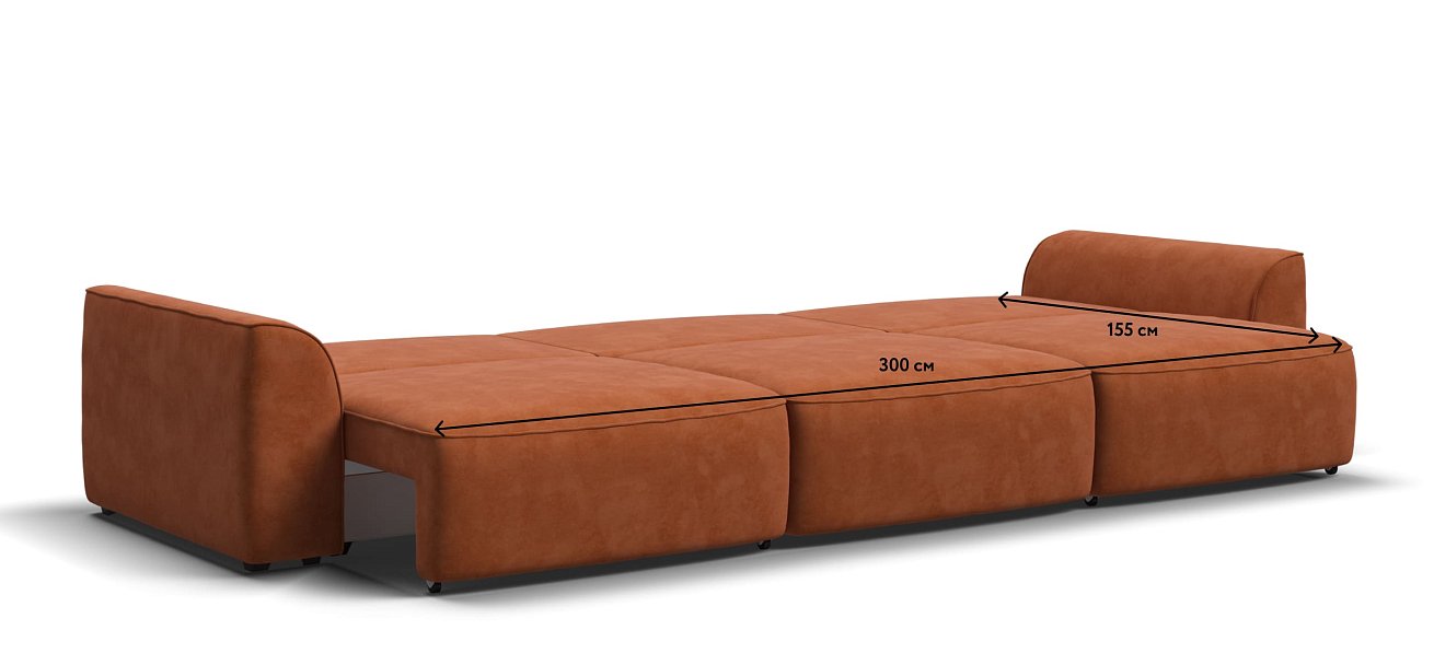 Диван KING MAX SE велюр Alkantara оранж