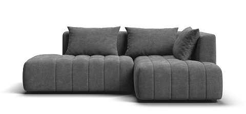Босс Твин угловой диван правый Шенилл Клауд графит