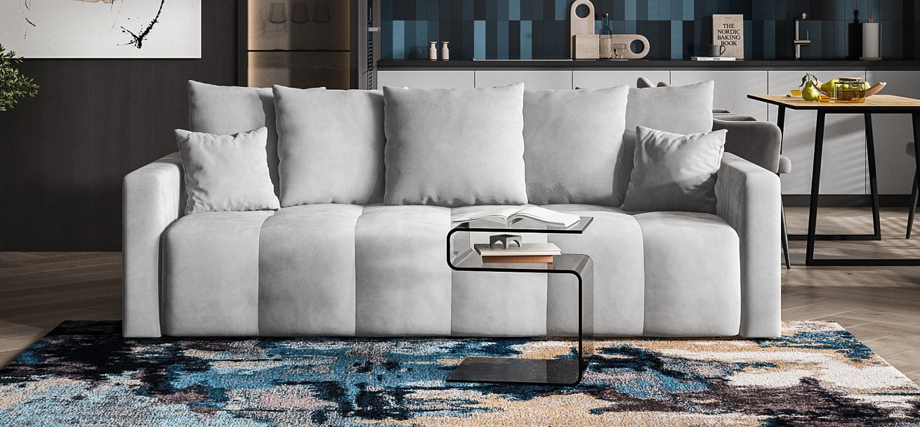 Диван BOSS TREND Велюр Monolit сталь