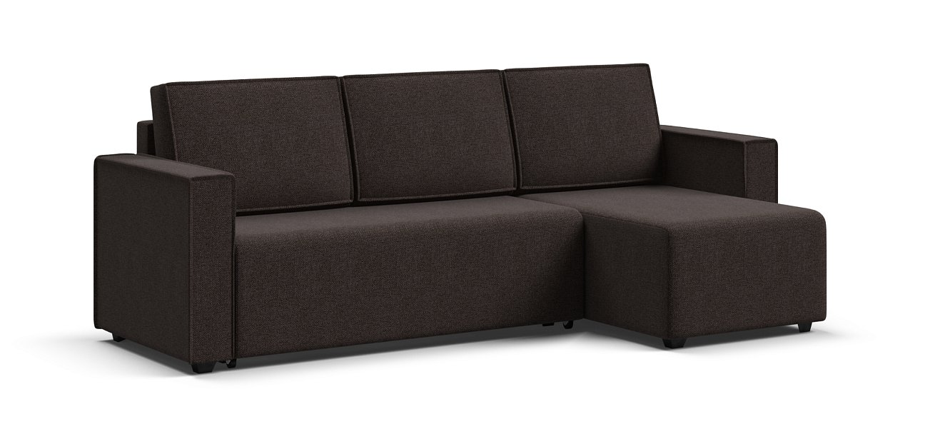 Угловой диван Норд лайт рогожка Malmo шоколад