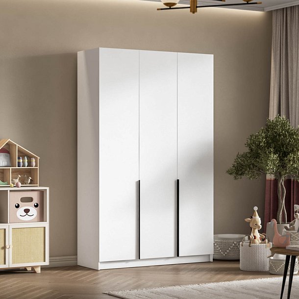 Босс Стандарт 135*220 шкаф распашной 3Д + ящики Белый