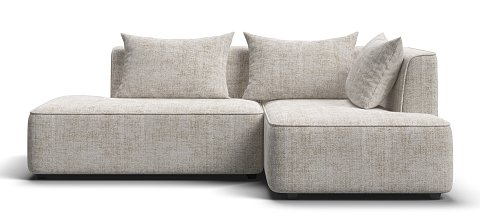 Кинг Твин угловой диван Шенилл Смарт кварц правый