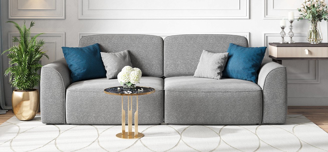 Диван KING SE рогожка Malmo серый