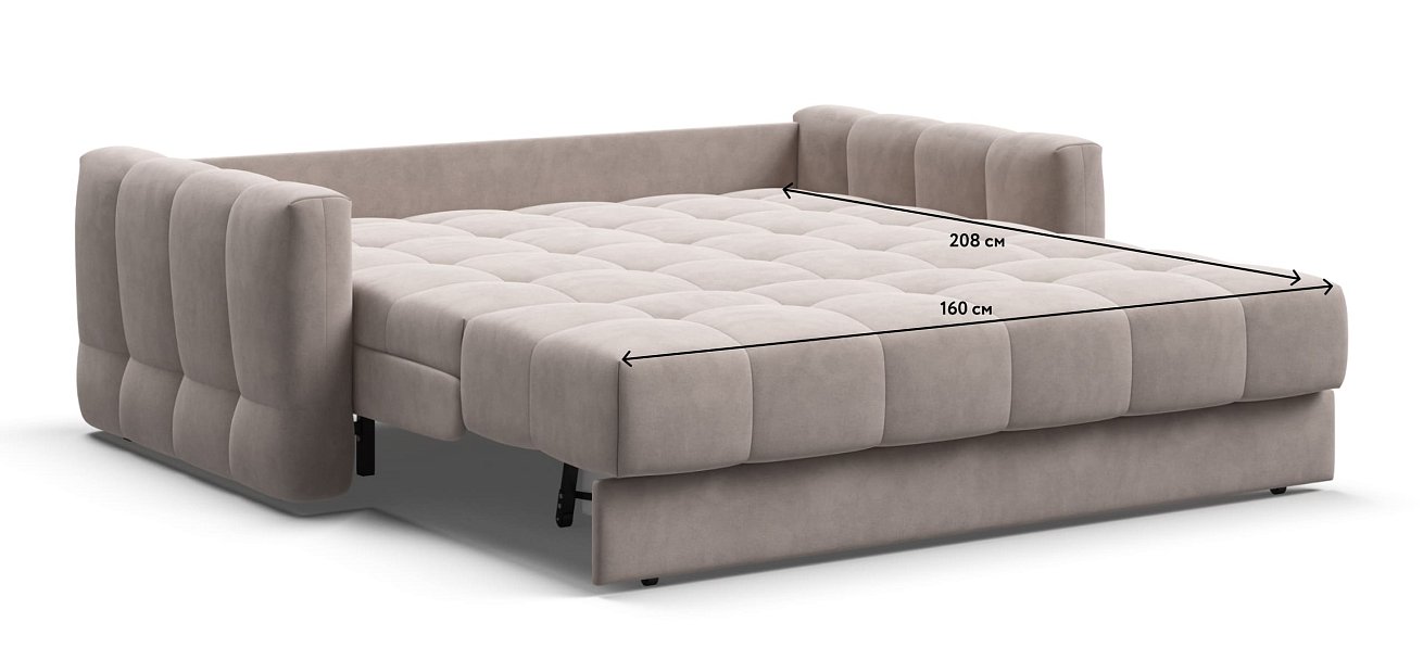 Диван BOSS Sleep 160 велюр Monolit латте