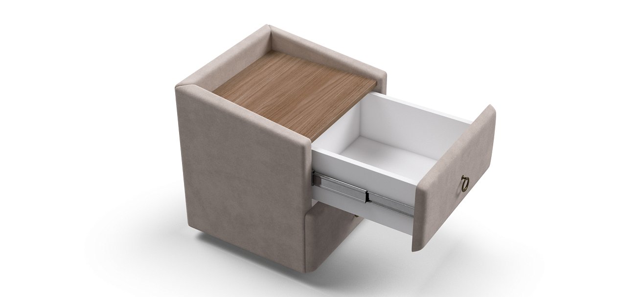 Тумба Босс Классик Велюр Монолит Латте, Орех Селект