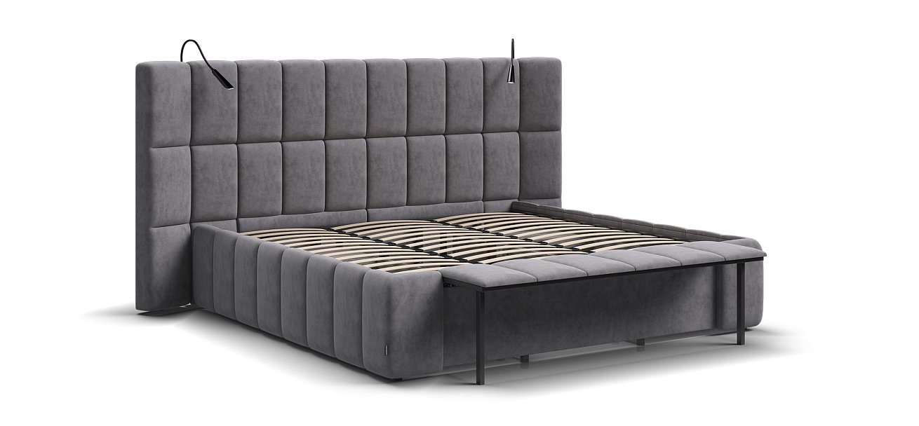 Кровать BOSS.XO 180*200 Велюр Роял агат