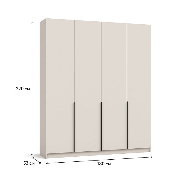 Рим 180 шкаф распашной 4Д Кашемир