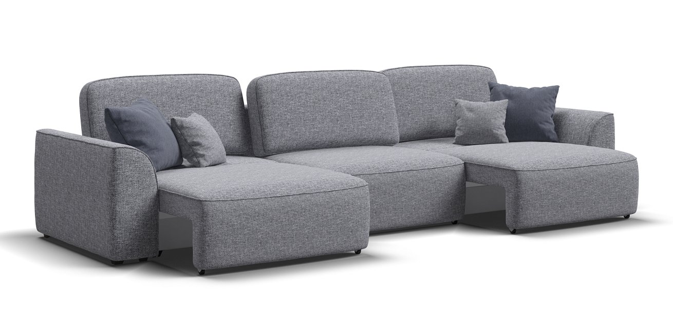 Диван KING MAX SE Рогожка Vento серый