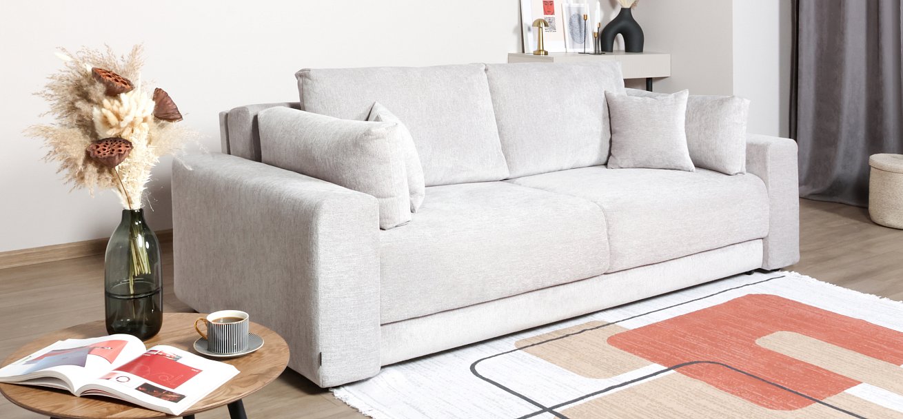 Диван Босс Прайм Шенилл CLOUD грей