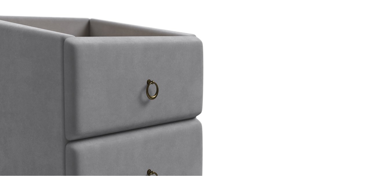 Тумба Босс Классик Велюр Монолит Сталь, Орех Селект