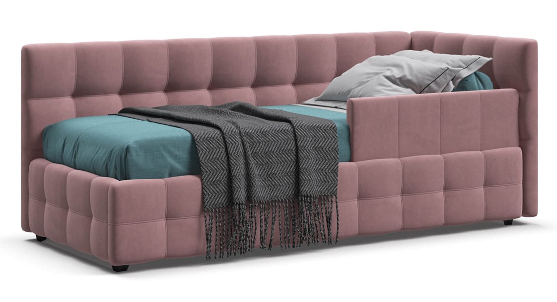 Кровать BOSS mini NEW велюр Monolit роуз