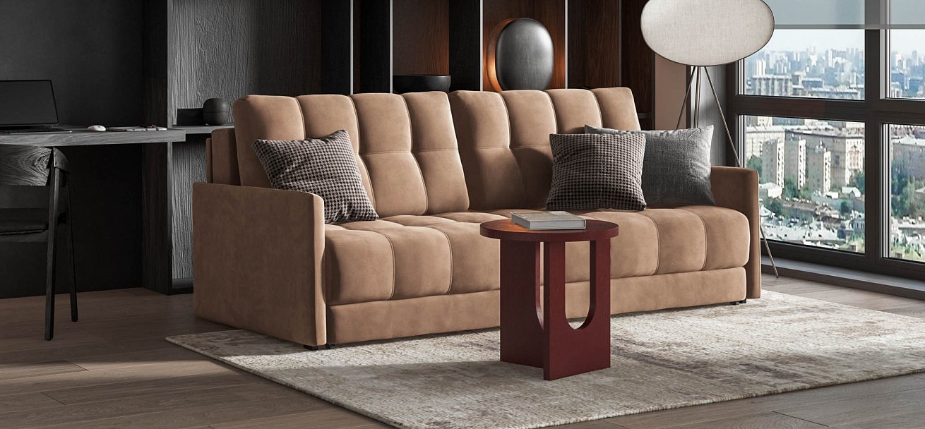 Диван BOSS 2.0 LOFT велюр Monolit мокко