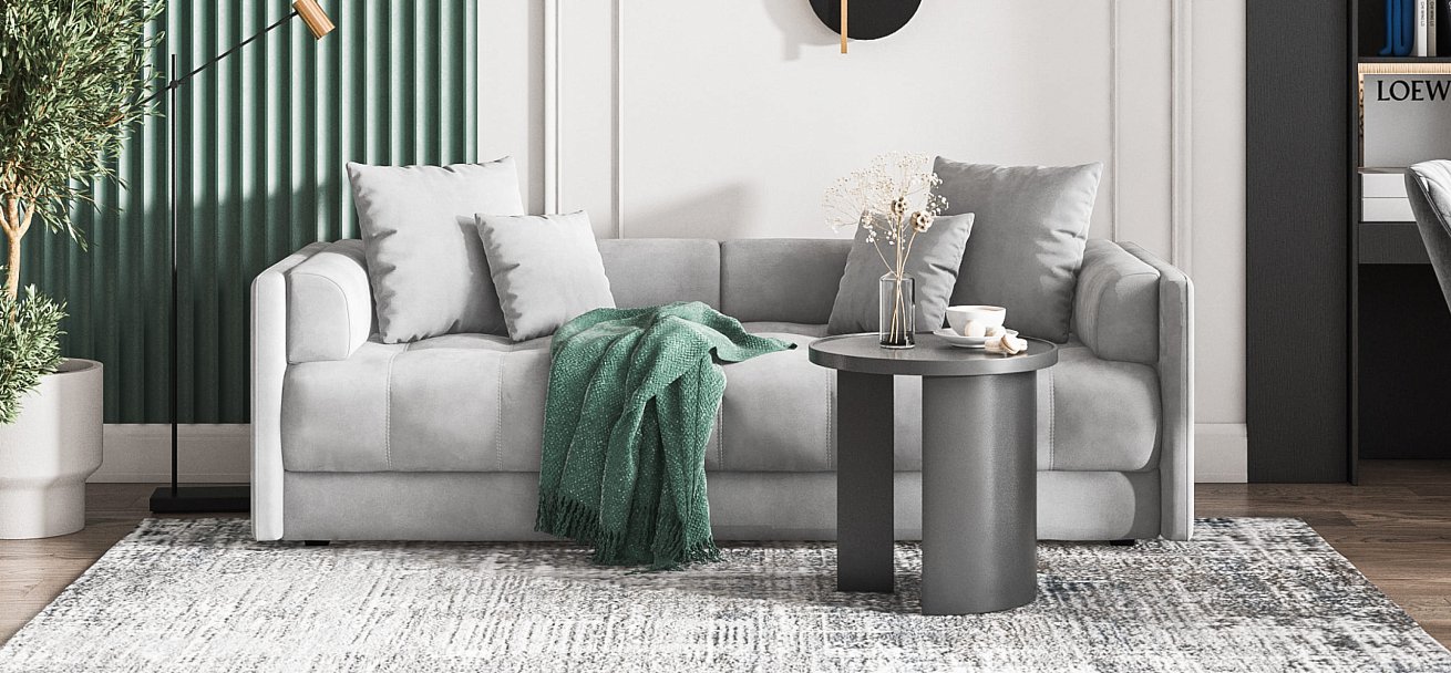 Тахта BOSS велюр Monolit сталь