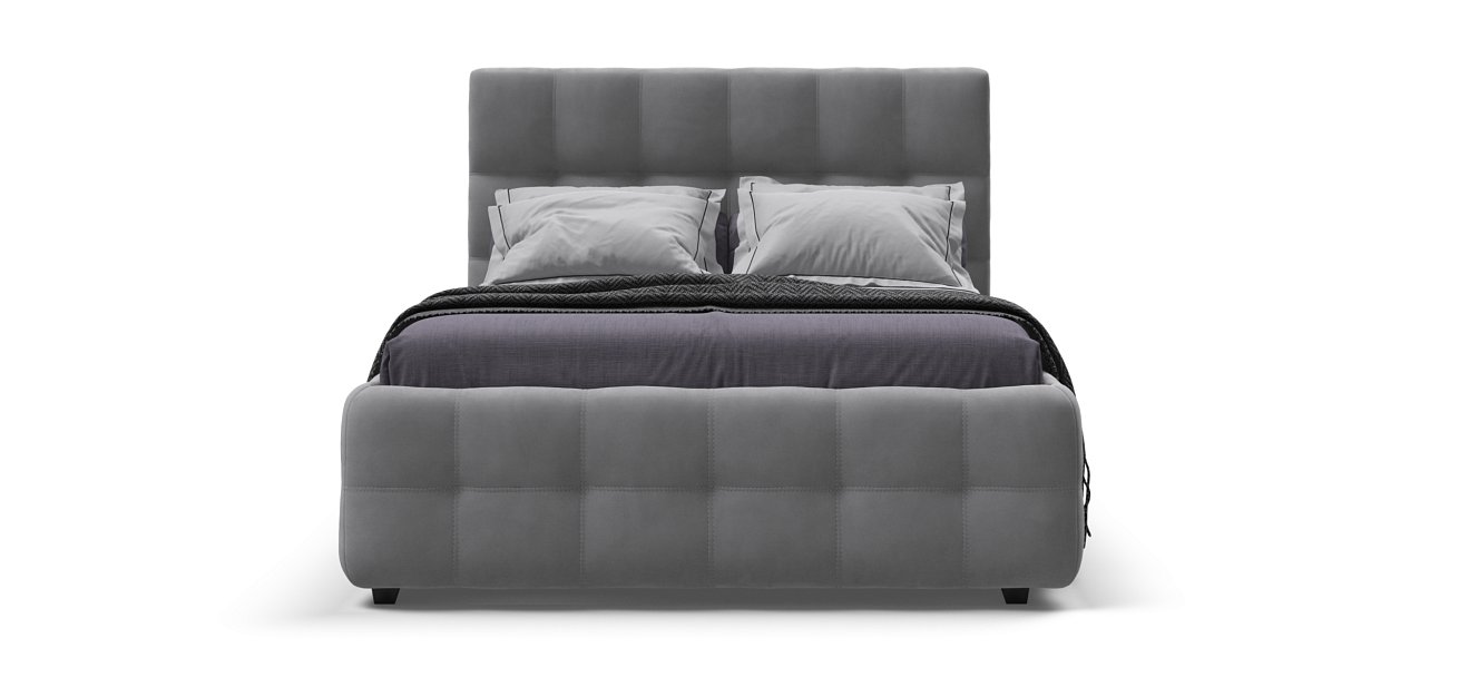 Кровать Босс 140*200 Про велюр Monolit сталь