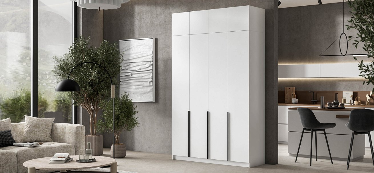 Антресоль 160 4Д Белый