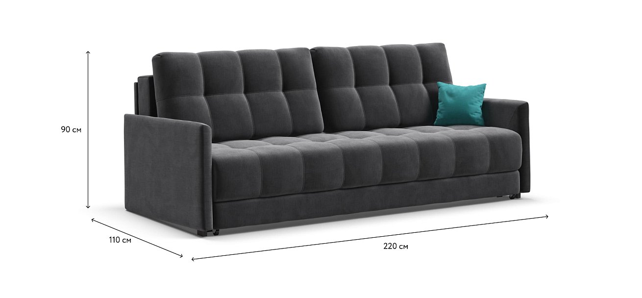 Диван BOSS 2.0 LOFT велюр Monolit серый