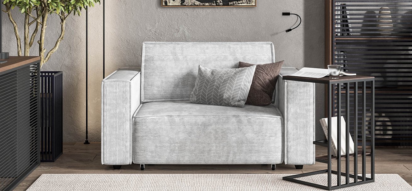 Кресло BOSS SOFT MODOOL Вельвет CORD серый