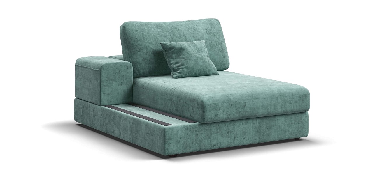 BOSS MODOOL SE оттоманка  левая шенилл Gloss минт