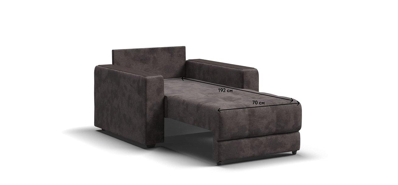 Кресло-кровать BOSS 2.0 велюр Alkantara серый