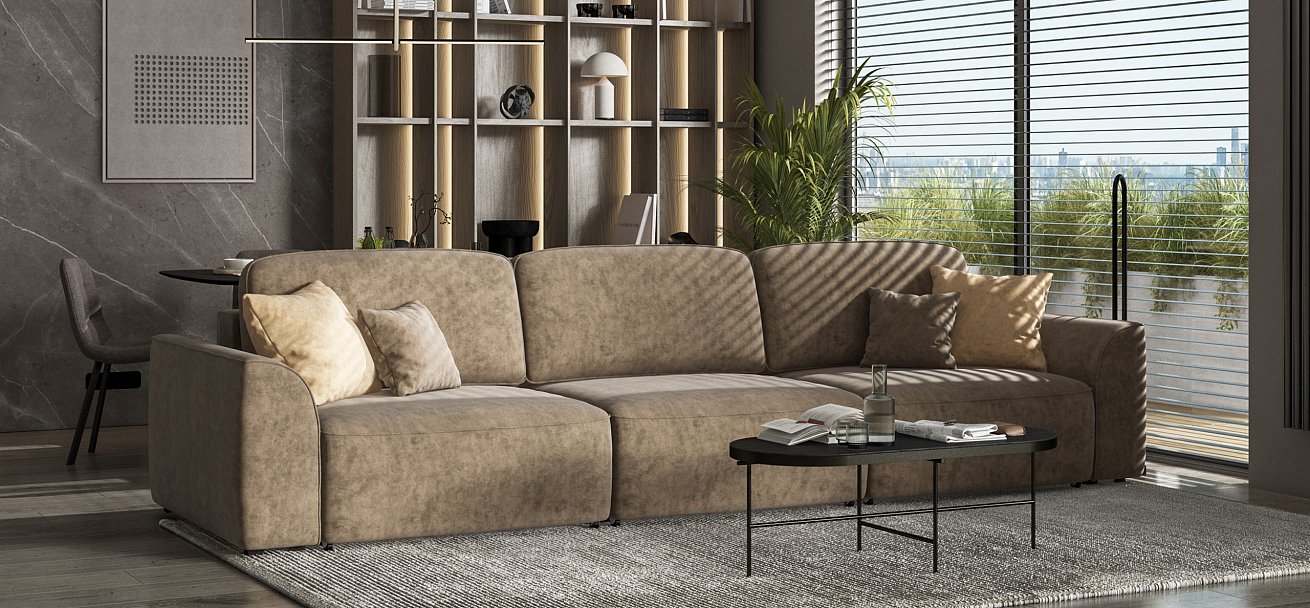 Диван KING MAX SE Велюр Роял тауп