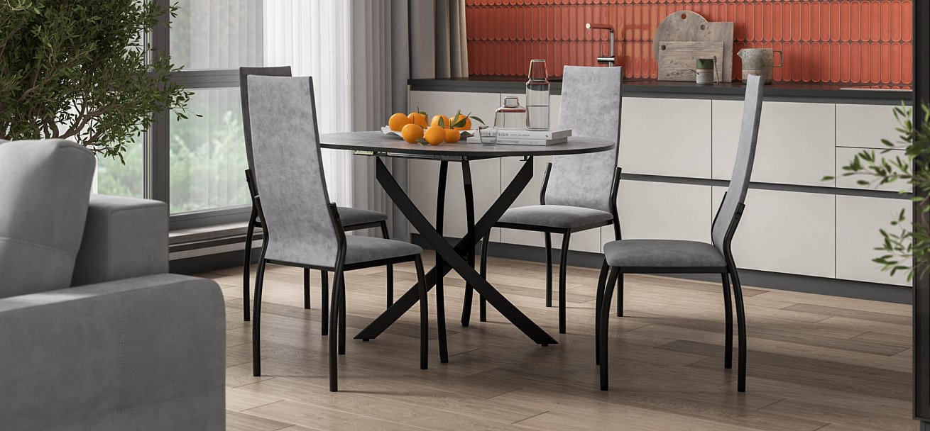 Стул АСТИ NEW 2 шт. Велюр Роял агат, Черный