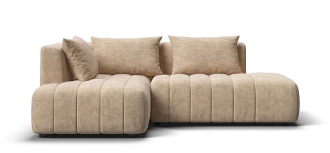 Босс Твин угловой диван левый Велюр Роял шампань