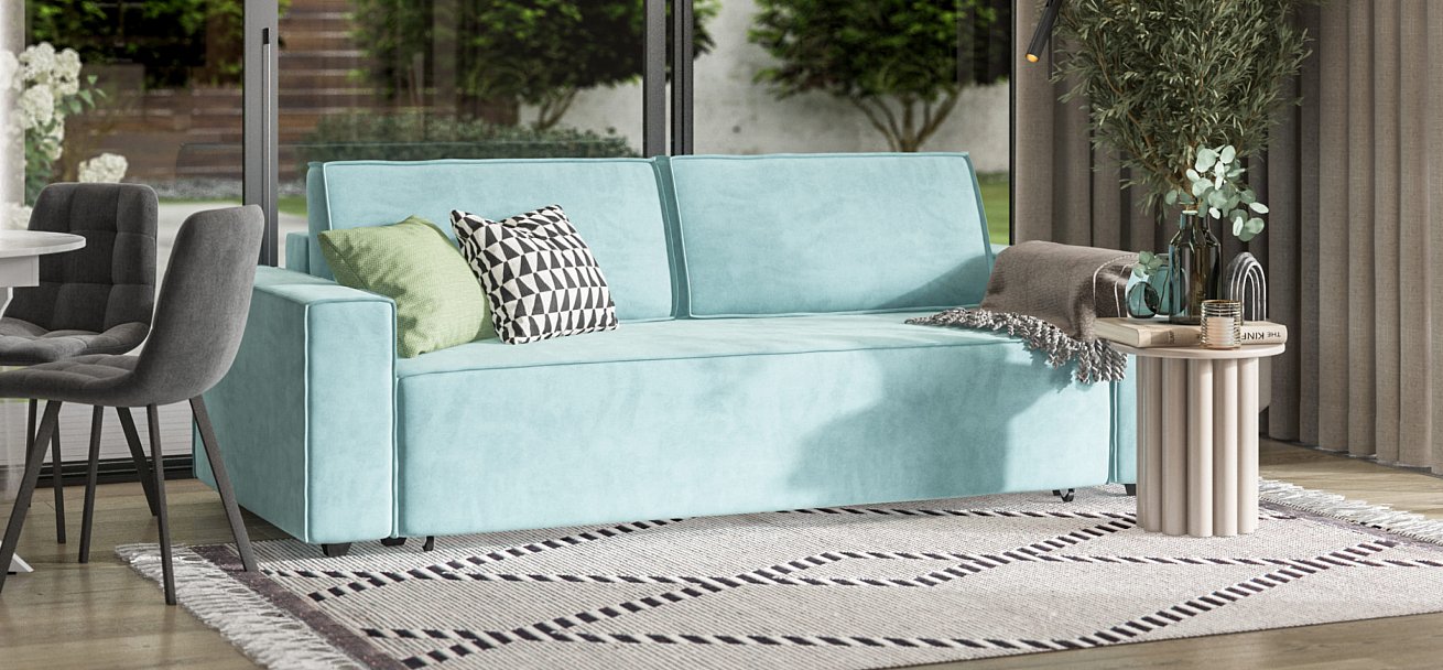 Диван Норд велюр Monolit аква