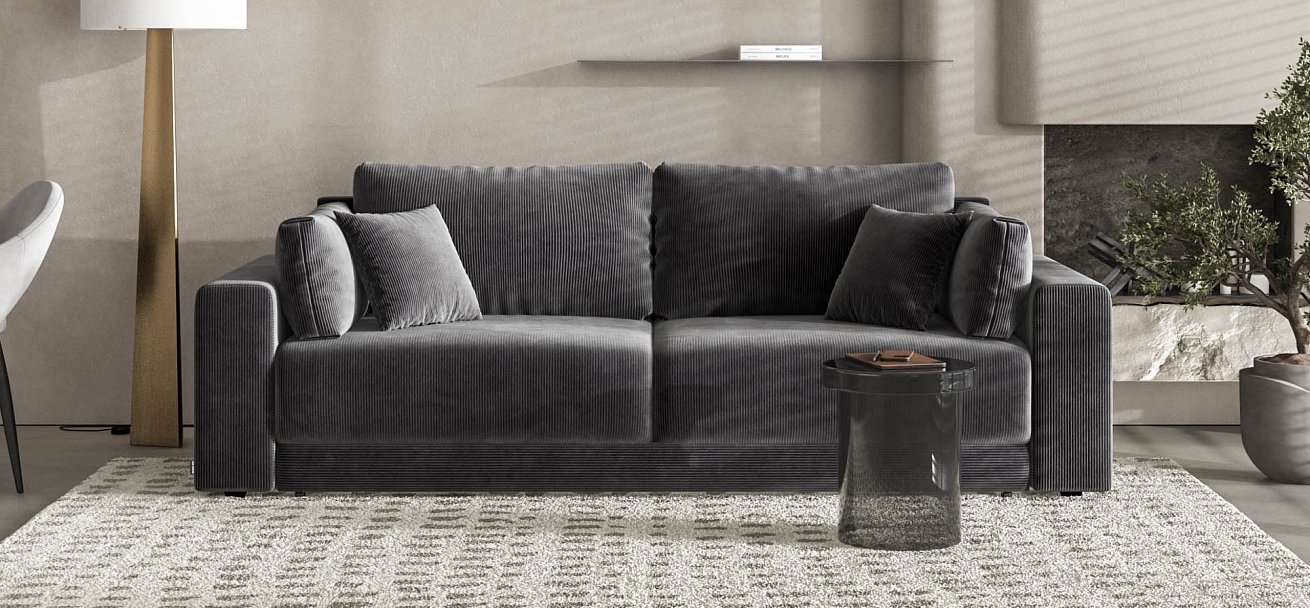 Диван Босс Прайм Вельвет CORD графит