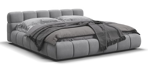 Кровать Босс Дрим 180*200 Про велюр Monolit сталь