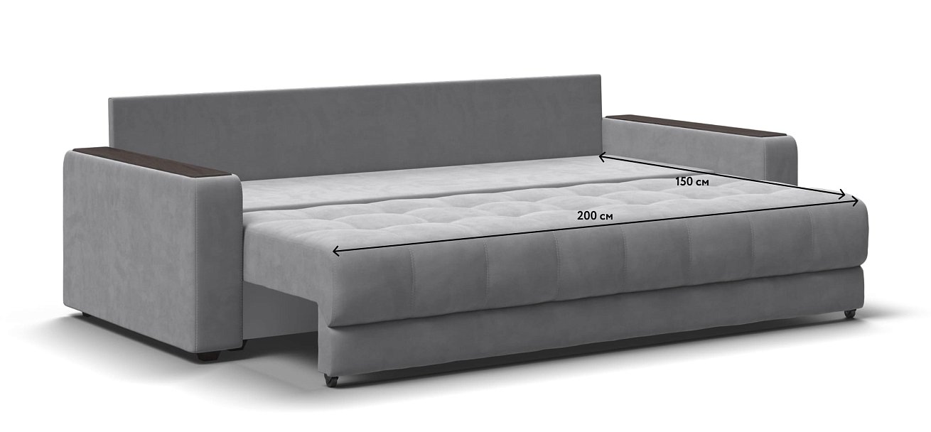 Диван BOSS 2.0 велюр Monolit сталь