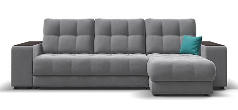 Угловой диван BOSS 3.0 XL велюр Monolit сталь