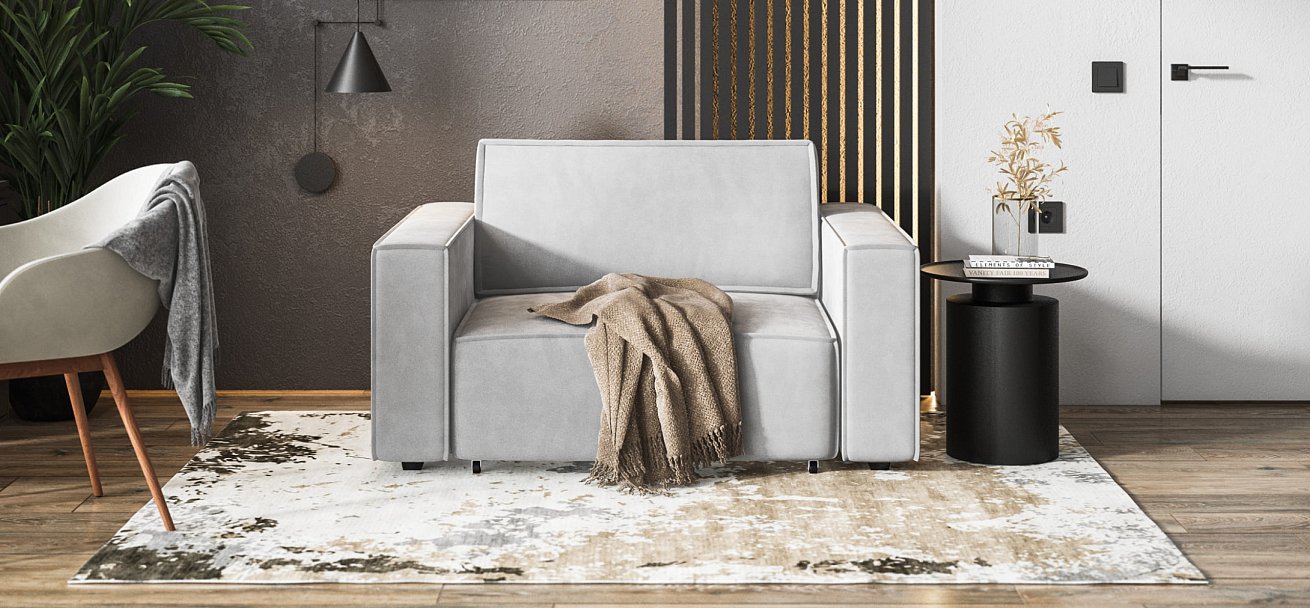 Кресло BOSS SOFT MODOOL велюр Monolit сталь