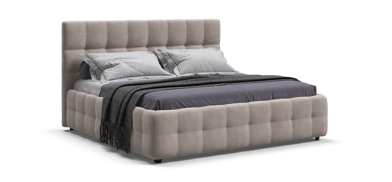 Кровать Босс 180*200 Про велюр Monolit латте