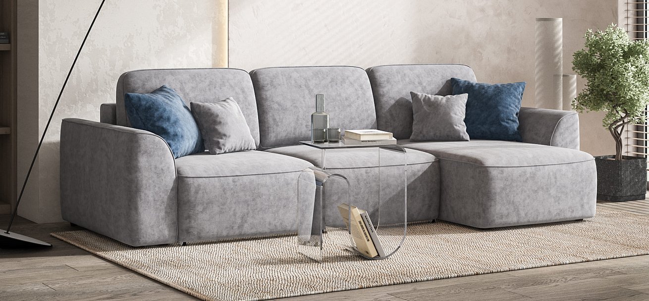 Угловой диван KING SE Велюр Роял агат