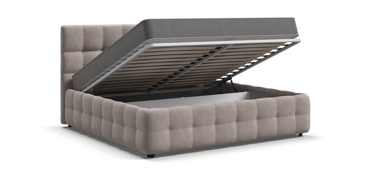 Кровать Босс 180*200 Про велюр Monolit латте