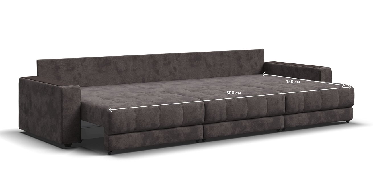 Диван BOSS GRAND Велюр Alkantara серый