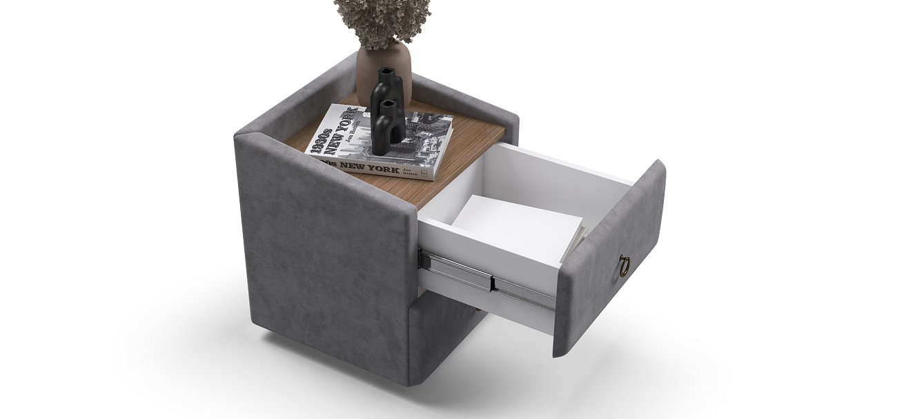 Тумба Босс Классик Велюр Роял агат, Орех Селект