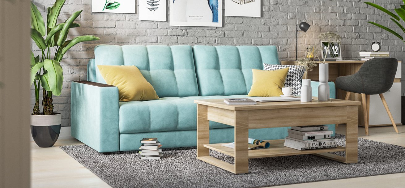 Диван BOSS 2.0 велюр Monolit аква