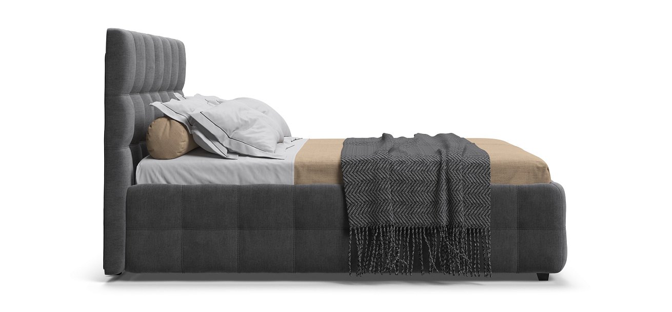 Кровать Босс 160*200 Про велюр Monolit серая