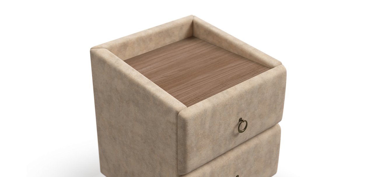 Тумба Босс Классик Велюр Роял шампань, Орех Селект