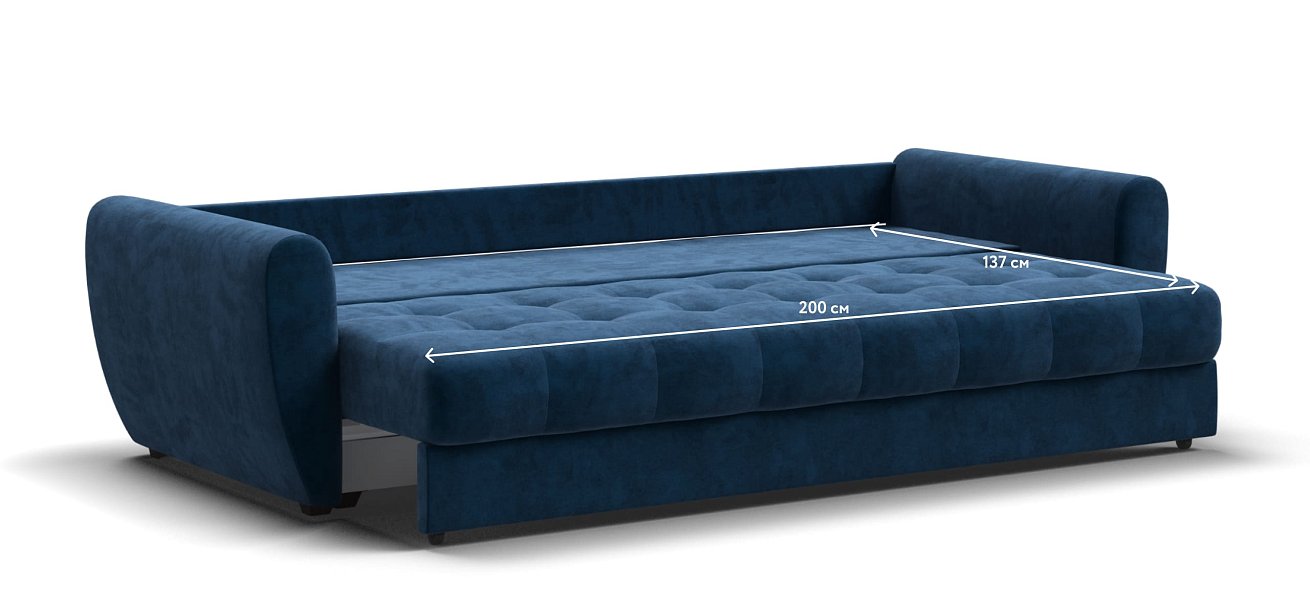 Диван Престон 2.0 велюр Monolit синий