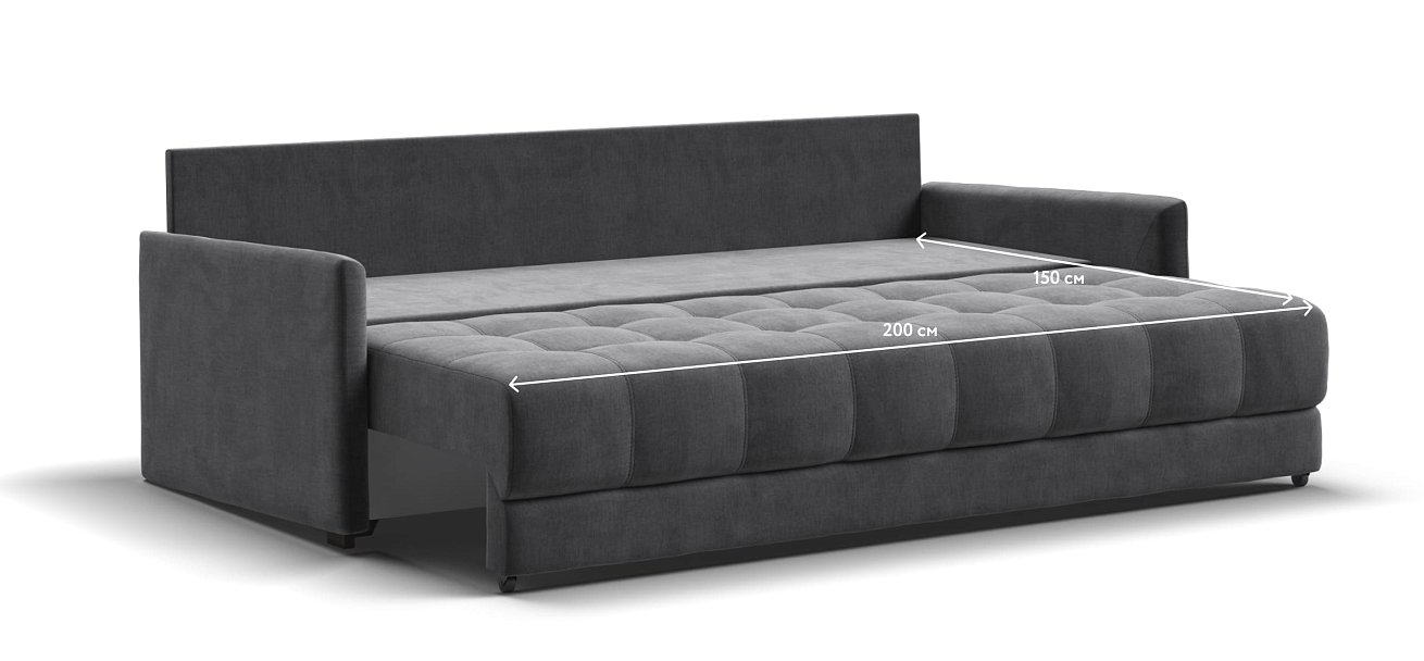 Диван BOSS 2.0 LOFT велюр Monolit серый