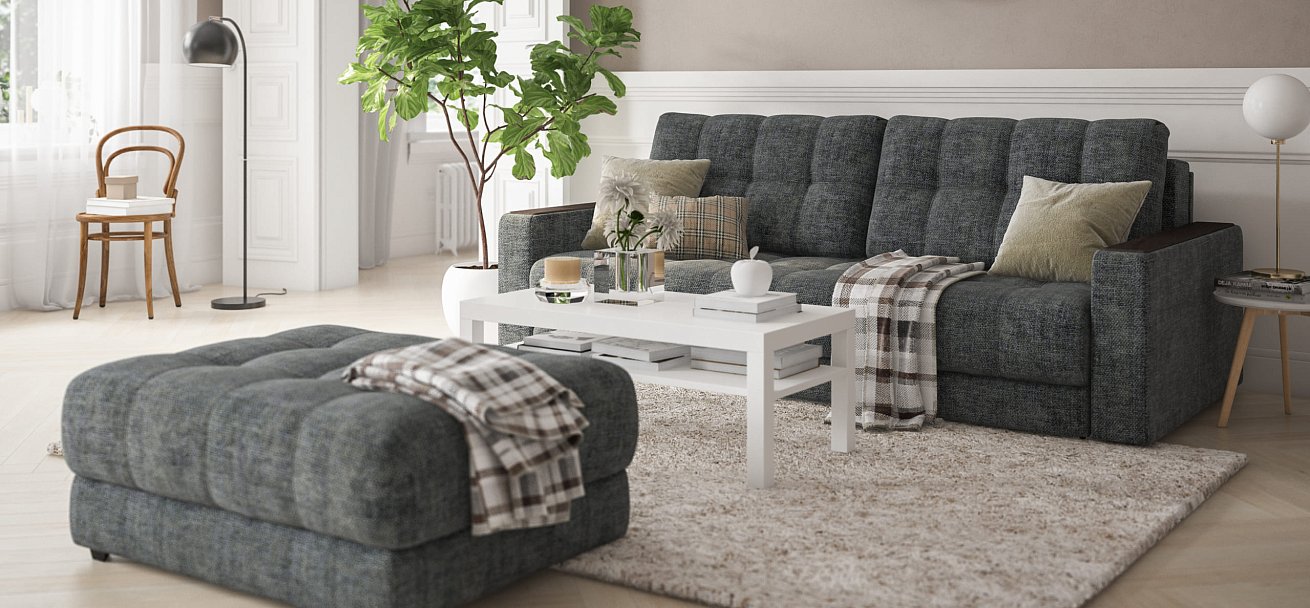 Диван BOSS 2.0 шенилл IQ серый