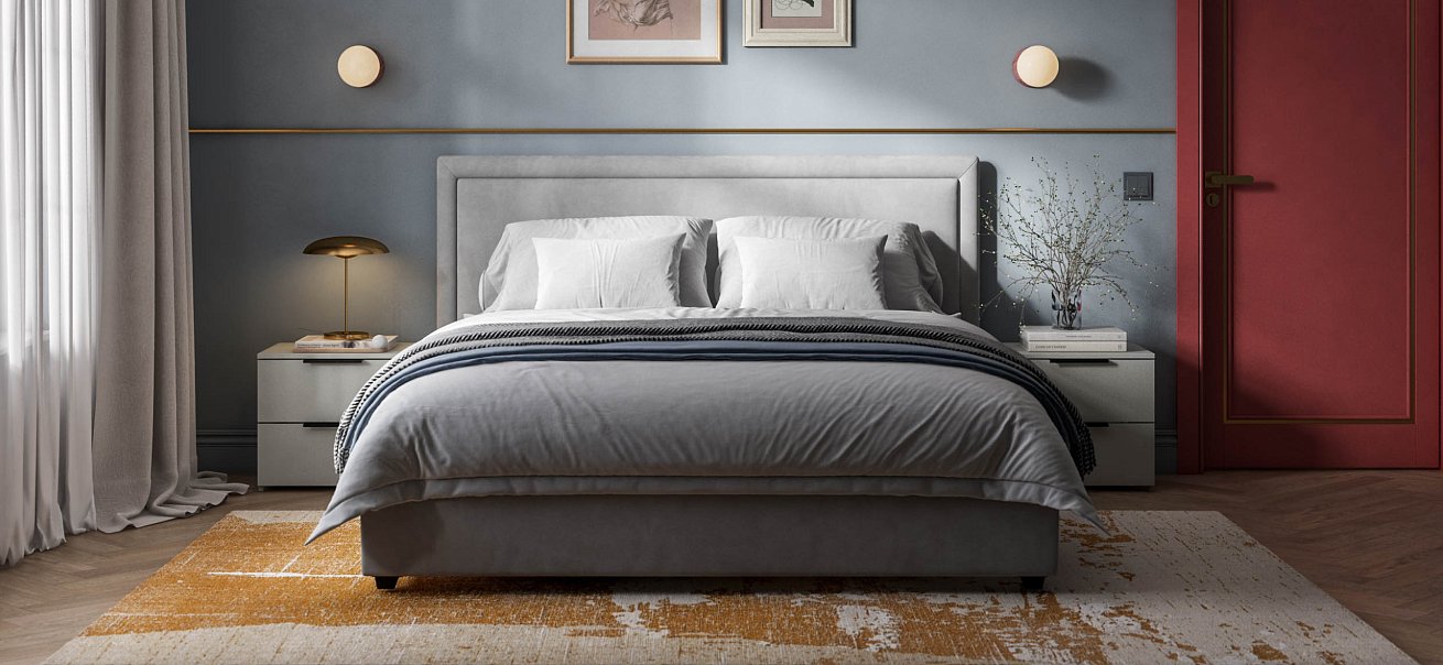 Кровать Фрея 160*200 с ПМ MONOLIT Сталь