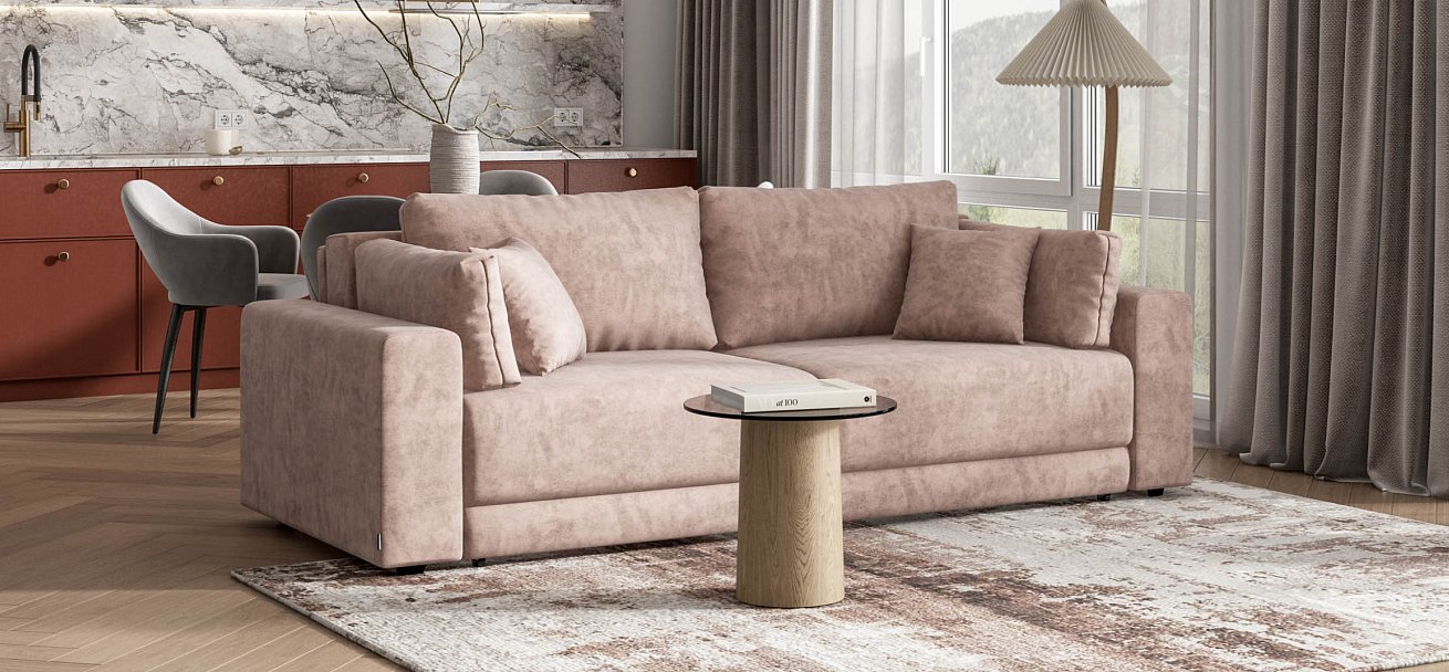 Диван Босс Прайм Велюр Royal пион